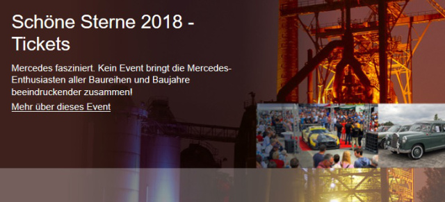 SCHÖNE STERNE® 2018: Ab sofort gibt es die Tickets für das Mercedes-Event auch bei Eventim