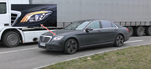 Mercedes-Benz Erlkönig erwischt: Spy Shot Video: Aktuelle Bilder vom Facelift der Mercedes S-Klasse W222