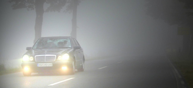 Fahren im Herbst:  Besser sehen und gesehen werden!: Herbst-Gefahren für Autofahrer entschärfen: Am Tag mit Licht fahren - nicht nur bei Nebel.