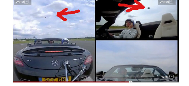 The Catch: Mercedes SLS AMG fängt fliegenden Golfball: Mercedes-Benz UK lässt den Mercedes SLS AMG als rasenden Golfballfänger antreten