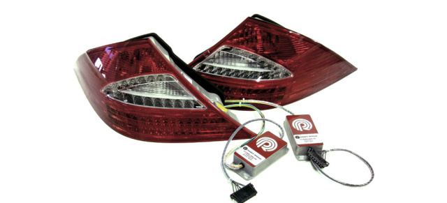 Es werde Licht: Mercedes CLS Facelift-LED von Pogea Racing: LED Heckleuchten Module für Mercedes CLS Modelle C219 von 2004 bis zur MOPF April 2008