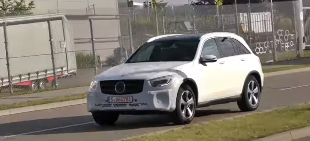 Mercedes-Benz Erlkönig erwischt: Star-Spy-Shot-Video: Mercedes Erlkönig GLC X253 Facelift gefilmt