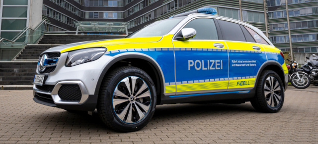 Auf Streife mit der Brennstoffzelle: Mercedes-Benz GLC F-CELL für den Polizeidienst