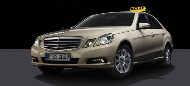 Die neue Mercedes-Benz E-Klasse als Taxi: 