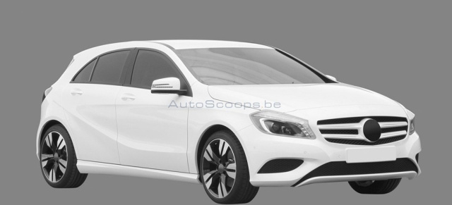 Neue Mercedes A-Klasse 2012: Wird so die Serie aussehen?: Im Internet aufgetauchte Patentzeichnungen sollen das wahre Aussehen der Mercedes A-Klasse 2012 zeigen