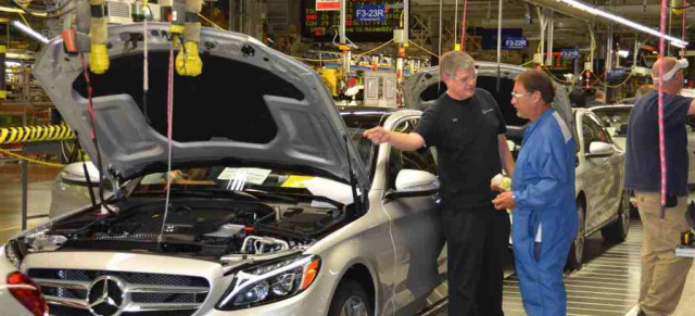 Let it go: Produktionsstart der neuen Mercedes C-Klasse in den USA: Mercedes-Benz Werk in Tuscaloosa/Alabama nimmt die Fertigung der C-Klasse Limousine auf.  