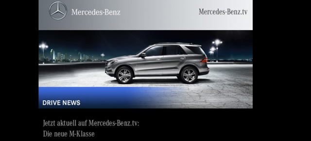 Jetzt aktuell auf Mercedes-benz.tv: Die neue M-Klasse: 