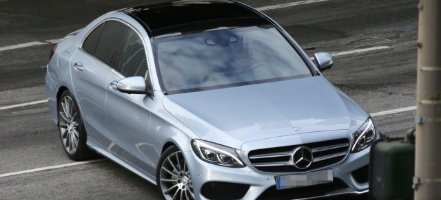 Erlkönig erwischt: Mercedes C-Klasse W 205 ungetarnt: Ungetarnt: Erste Fotos von der neuen Mercedes C-Klasse Generation ohne Maskerade 