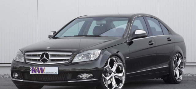 Spannendes für Mercedes-Benz C-Klasse 4Matic : Fahrwerksspezialist KW Automotive hat auch für die allradangetriebene C-Klasse sein V3 Gewindefahrwerk im Angebot