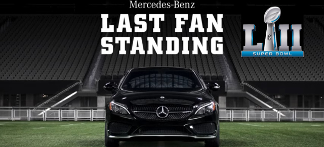 Super Bowl 2018 und Mercedes-Benz: „Last Fan Standing": Mit Fingerspitzengefühl ein Mercedes-AMG C43 Coupé gewinnen
