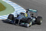 Fehlstart: Silberpfeile mit Problemen am 1 Testtag in Jerez: Wegen eines technischen Defekts musste die F1 W04 Testfahrten nach 14 Runden abgebrochen werden