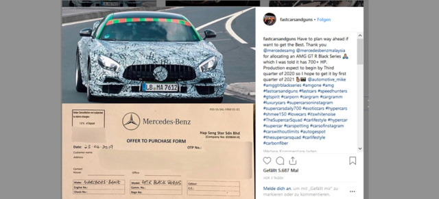 Mercedes-AMG GT R Black Series: Der Verkauf geht schon los?: Offiziell inoffizielle Verkaufsfreigabe: In Malaysia lässt sich der Black Series GT R offenbar schon bestellen