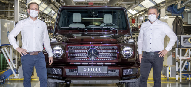 Mercedes-Benz G-Klasse: Neuer Meilenstein in der Produktion erreicht: Der meistgeliebte Klotz der Automobilgechichte: 400.000 Exemplare seit 1979. Produktionsrekord für die G-Klasse