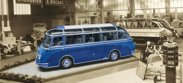 Retro Classics 2015: Setra zeigt fünf Oldtimer: Drei Vertreter der ersten Setra Baureihe in Halle 8: Der Kompaktbus S 6 feierte vor 60 Jahren in Genf Weltpremiere