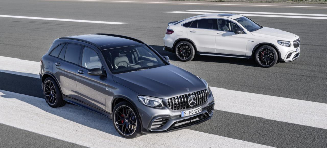 Mercedes-AMG GLC 63 4MATIC+ und GLC 63 4MATIC+ Coupé: Hab Acht! Mercedes-AMG kombiniert den GLC mit V8-Sportperformance-Kompetenz