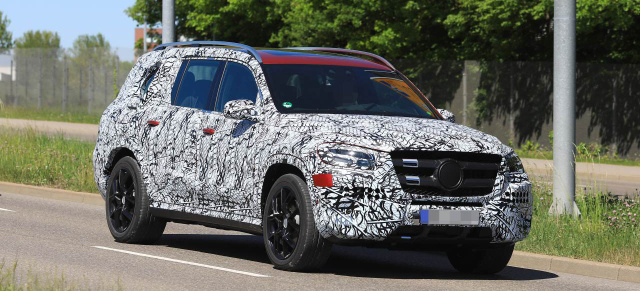 Mercedes-Benz Erlkönig erwischt: Star Spy Shot: Mercedes-Benz GLS X167 mit weniger Tarnung