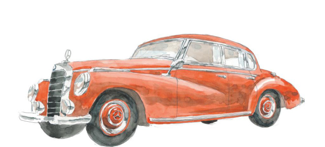 Mercedes-Benz Museum: Die Zeichnungen des Dr. Masao Kozu: Ein künstlerisches Lebenswerk im Zeichen von Mercedes-Benz.