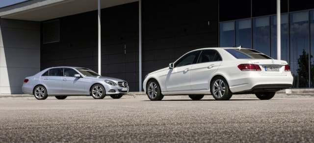 Zwei neue Mercedes E-Klasse Modelle:  E 200 Natural Gas Drive und E 220 BlueTEC BlueEFFICIENCY Edition: E-Klasse kommt mit effizienten neuen Antrieben