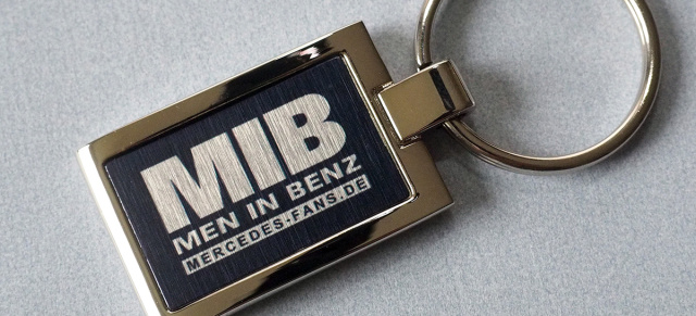Cooler Schlüsselanhänger neu in unserem Shop!: Der Original MIB "MEN IN BENZ" Metall-Schlüsselanhänger