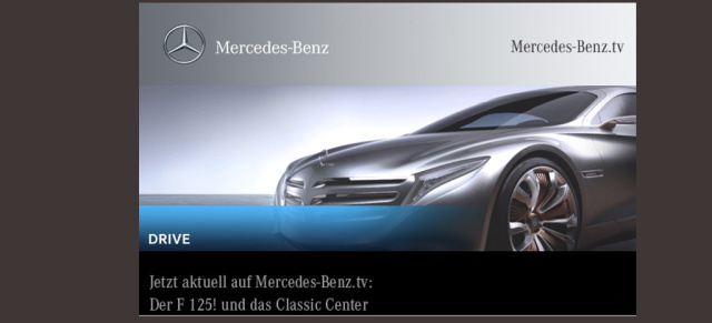 Jetzt aktuell auf Mercedes-Benz.tv: Der F125! und das Mercedes Classic Center: 
