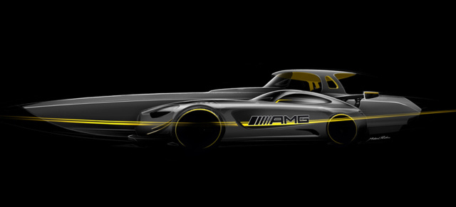 Erstes Bild: Neues Speedboot im Mercedes-AMG GT3 Style: Mercedes Ahoi! Cigarette Racing wird demnächst ein neues AMG GT3 inspiriertes Speedboot vorstellen