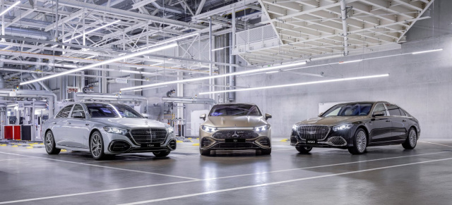 Mercedes-Benz startet Dreifach-Produktion in Sindelfingen: Paralleler Hochlauf von S-Klasse, Maybach und EQS in der Factory 56