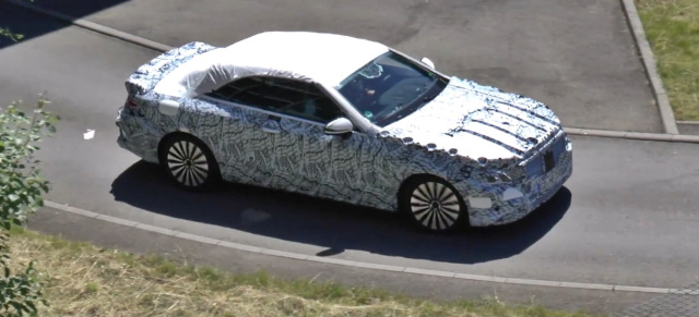 Erlkönig erwischt: Mercedes-Benz E-Klasse Cabriolet 2017: Spy Shot Video: Bewegte Bilder vom kommenden E-Klasse Cabriolet A238