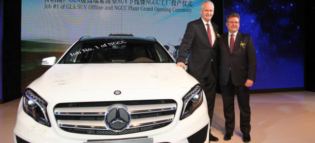 Meilenstein in China: Produktionsbeginn des GLA in  Peking : Die Produktion orientiert sich an Mercedes-Benz Qualitätsstandards