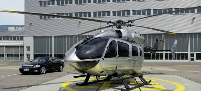 Gutes Design hört beim Auto nicht auf : Weltpremiere des Helikopters EC145 - Enthüllung des ersten Produkts von Mercedes-Benz Style in Genf