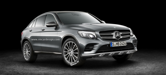 Vorschau: Mercedes-Benz GLC Coupé: Neue Computergrafik vom Serien-Look des zweiten Mercedes-Crossovers