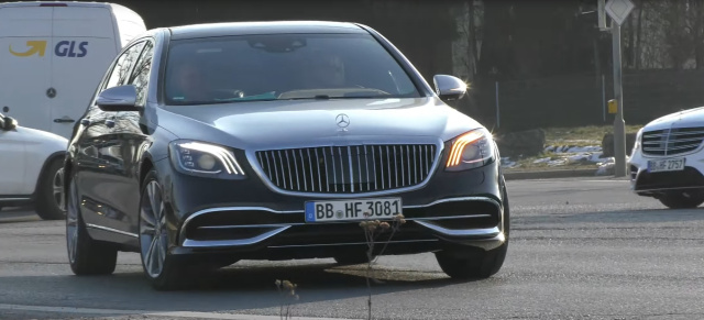 Mercedes-Maybach Facelift: Erste Bilder auf der Straße: die neue Mercedes-Maybach S-Klasse Video