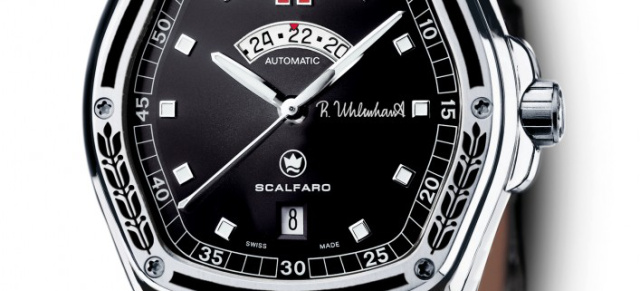 Uhr-Zeit: Mechanische Armbanduhr SCALFARO Rudolf Uhlenhaut Edition: Limitierte Schweizer Automatik-Uhr als Hommage auf den Vater des berühmten Flügeltürers Mercedes-Benz 300SL