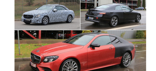 Mercedes Erlkönige erwischt: Spy Shot: Akuelle Fotos von E-Klasse Coupé C238 und E-Klasse Cabriolet A238