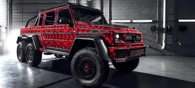 Mercedes-Benz G63 AMG 6x6: Welcome to the jungle: BRABUS 700 6 x 6 als rotes Biest foliert