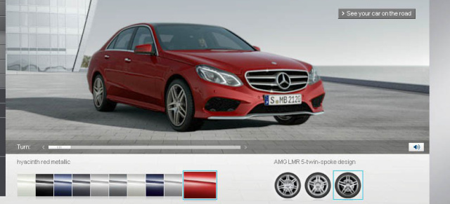 Klick mal an: Sehr cooler Quick-Konfigurator von Mercedes-Benz GB: Mercedes-Features in der Schnellauswahl mit anschließendem Flash-Video vom Wunsch-Mercedes on the Road