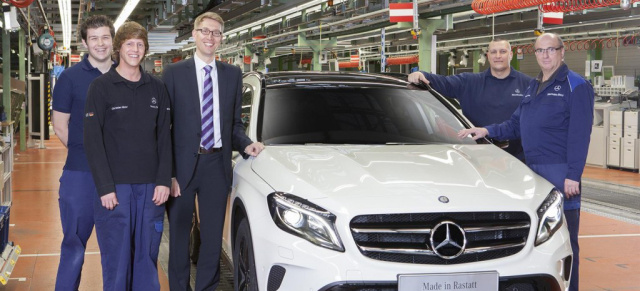 Produktionsstart: Mercedes  GLA rollt vom Band : Das neue Mercedes-SUV wird in Rastatt produziert