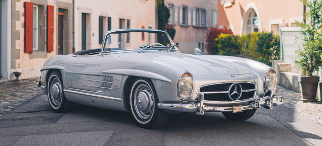 Liebesgrüße aus der Schweiz: Sterne unterm Hammer: 1958er Mercedes-Benz 300 SL Roadster in Silbergrau Metallic