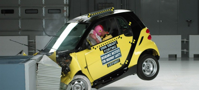 Im smart auf Nummer Sicher: ADAC Kleinwagen Crashtest: : ADAC: Von den getesteten Kleinwagen schützt nur der smart vor lebensbedrohlichen Verletzungen