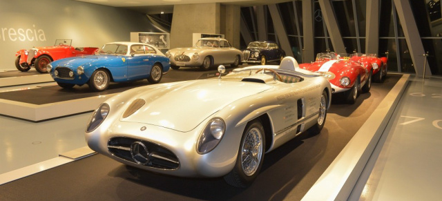 Sonderausstellung im Mercedes-Benz Museum Mille Miglia  Leidenschaft und Rivalität: Vom 10. Oktober 2012 bis zum 6. Januar 2013 sind faszinierende Rennsportwagen in Stuttgart ausgestellt