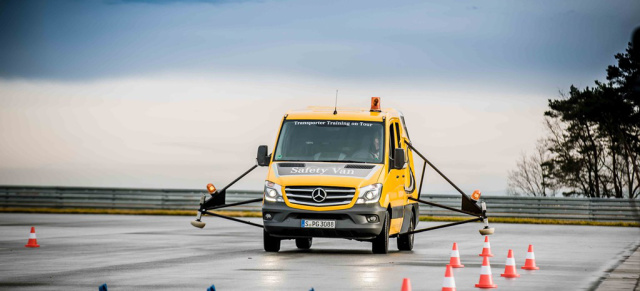 Gratis-Fahrsicherheitstraining für Transporter-Fahrer: Mercedes-Benz Transporter Training on Tour 2015 startet im Mai