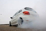 Mercedes B55: Burnout Video!: Die bärenstarke V8 Mercedes B-Klasse lässt es im Film mächtig qualmen