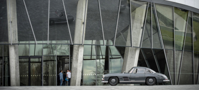 Mercedes-Benz 300 SL Jahrestreffen in Stuttgart (08-11.06.2017): Das wird ein beflügelter Anblick: 100 x 300 SL vor dem Mercedes-Benz Museum 