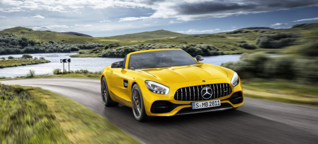 Offen heraus: Mercedes-AMG Premiere: Vorhang bzw. Verdeck auf für den neuen Mercedes-AMG GT S Roadster