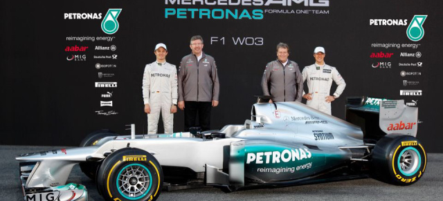 Offiziell: Premiere für den Mercedes F1 W03 // mit VIDEO!: Vorstellung des neuen Mercedes Silberpfeils für die Formel-1-Saison 2012 // Alle 2012 Renntermine!