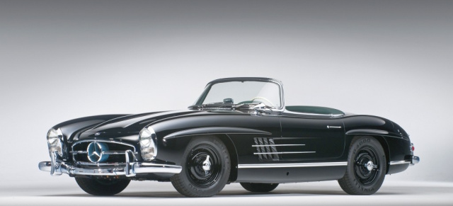 Brilliantes Show Car für 990.000 US-Dollar: 1960 Mercedes-Benz 300SL Roadster: Mercedes-Benz Oldtimer fast auf den Tag genau 60 Jahre nach erstem Renneinsatz versteigert