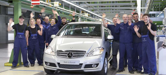 Das Ende: Letzte alte Mercedes A-Klasse läuft vom Band : Über eine Million Fahrzeuge der aktuellen Baureihe gefertigt