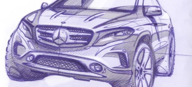Der neue Mercedes GLA  als Skizze!: Mach mal (Blau-)Pause: Something's coming - Der neue Mercedes SUV kündigt sich an!