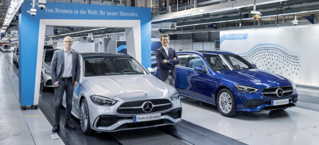 Produktionsstart für neue Mercedes C-Klasse BR 206: Made in Bremen: Ab sofort rollen Limousine und T-Modell der neuen C-Klasse vom Band