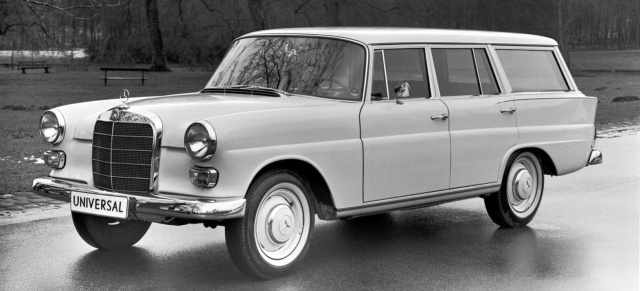 Mercedes-Benz Baureihen: Heckflosse "Universal" (W110): Der Vorläufer des T-Modells bei Mercedes-Benz