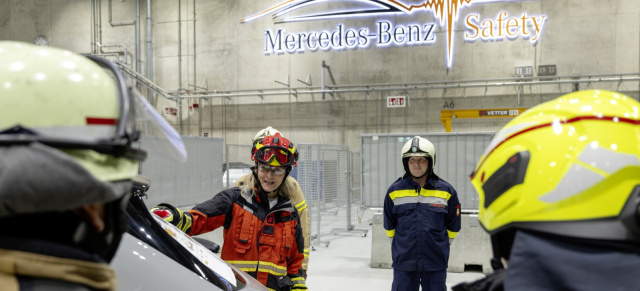 Mercedes-Benz und europäische Feuerwehren trainieren gemeinsam: Mercedes und Feuerwehren brennen für dasselbe Ziel: Leben retten